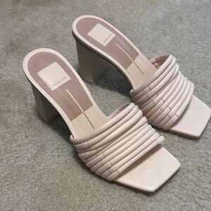 Dolce Vita Women's Ivory Heeled Mules